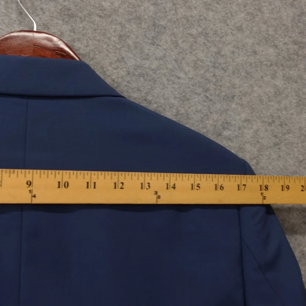 J CREW Thompson Sport Coat Men 36R Blue Office Prep Wool Stretch Jacket Tailored
